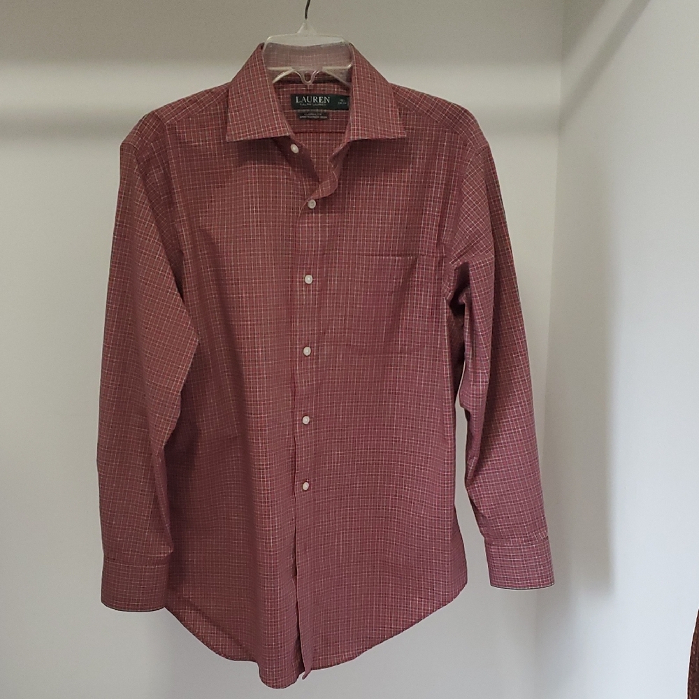 Lauren Ralph Lauren Red Casual Button Down Shirt
